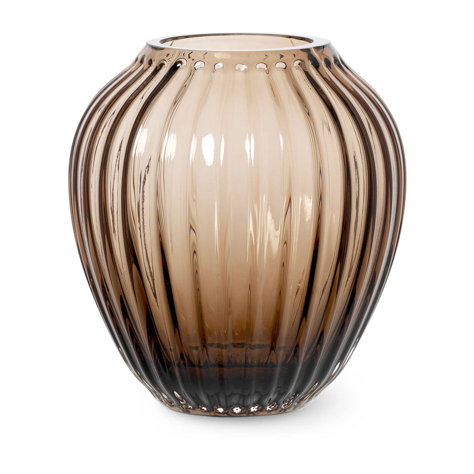 Hammershøi 玻璃花瓶14cm, 胡桃木色 Kähler