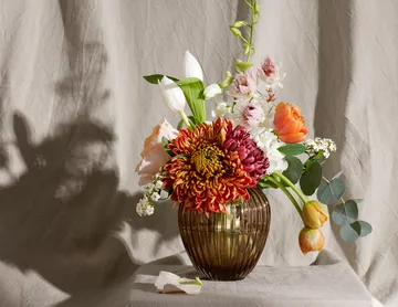 Hammershøi 玻璃花瓶14cm - 胡桃木色 - Kähler