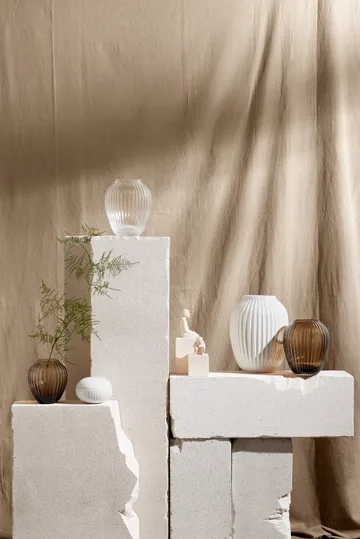 Hammershøi 玻璃花瓶14cm - 胡桃木色 - Kähler