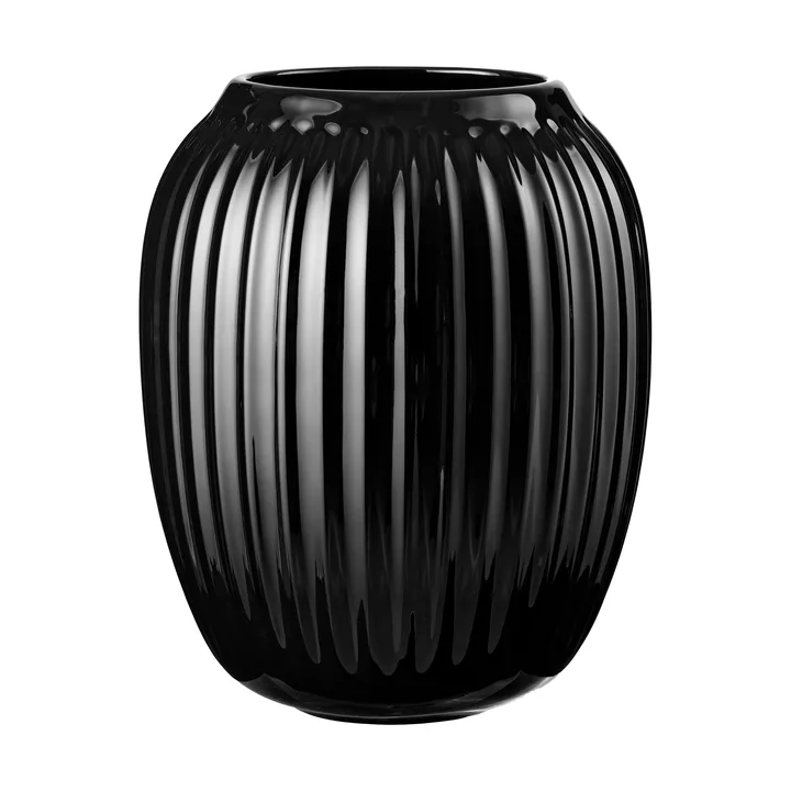 Hammershøi 花瓶 - 黑色，中号 21 cm - Kähler
