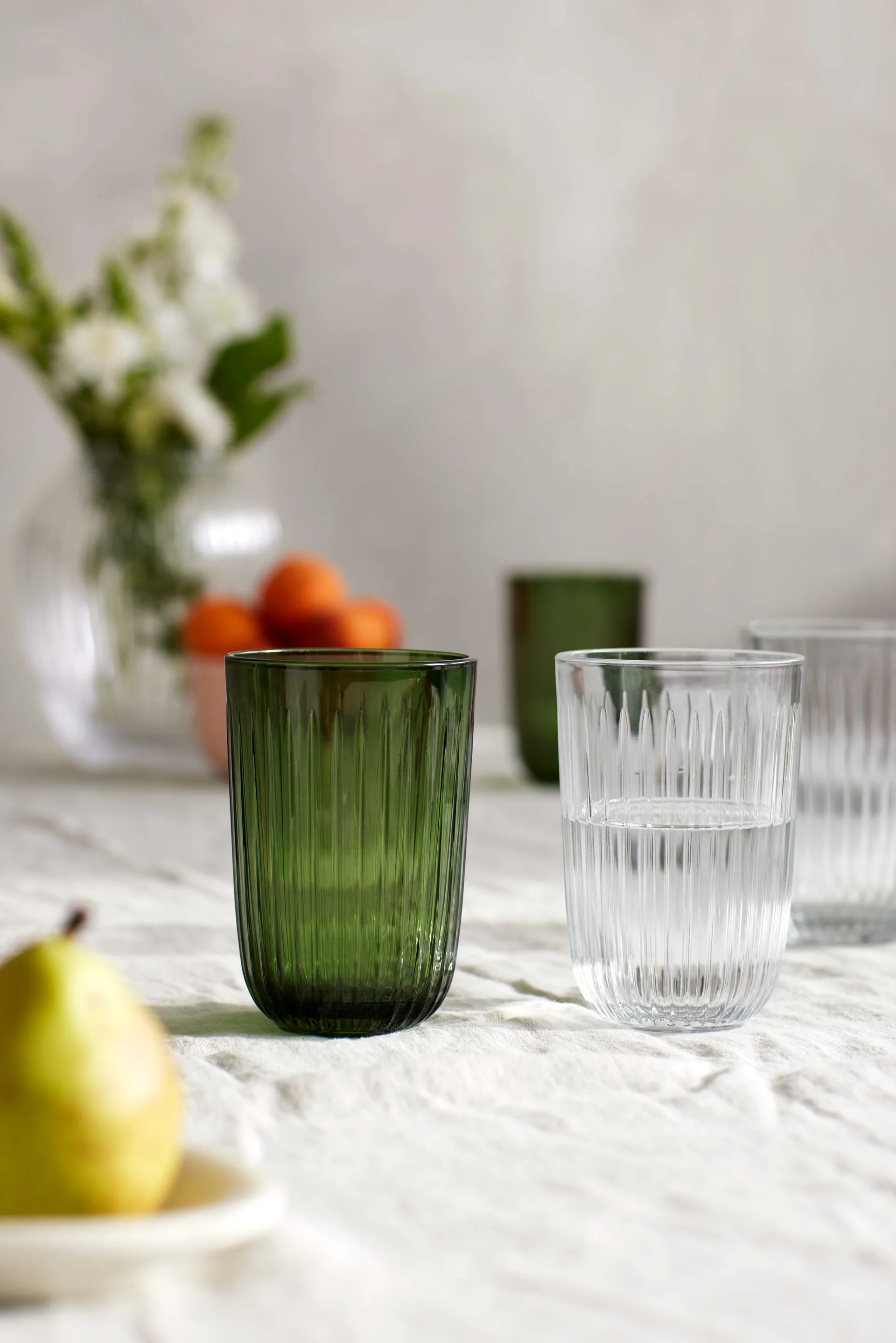 Hammershøi 水杯 370ml 四件装, 绿色 Kähler