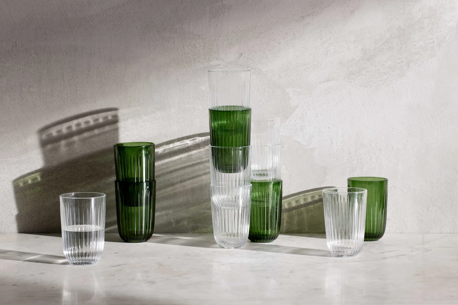 Hammershøi 水杯 370ml 四件装, 绿色 Kähler