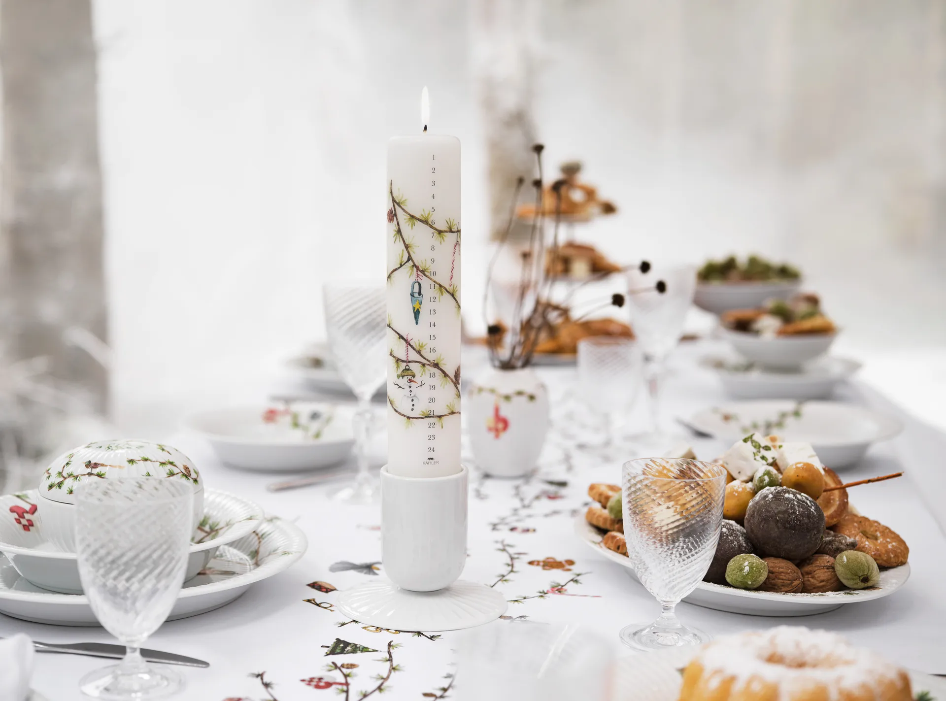 Hammershøi Advent 蜡烛 5 cm, 白色 Kähler