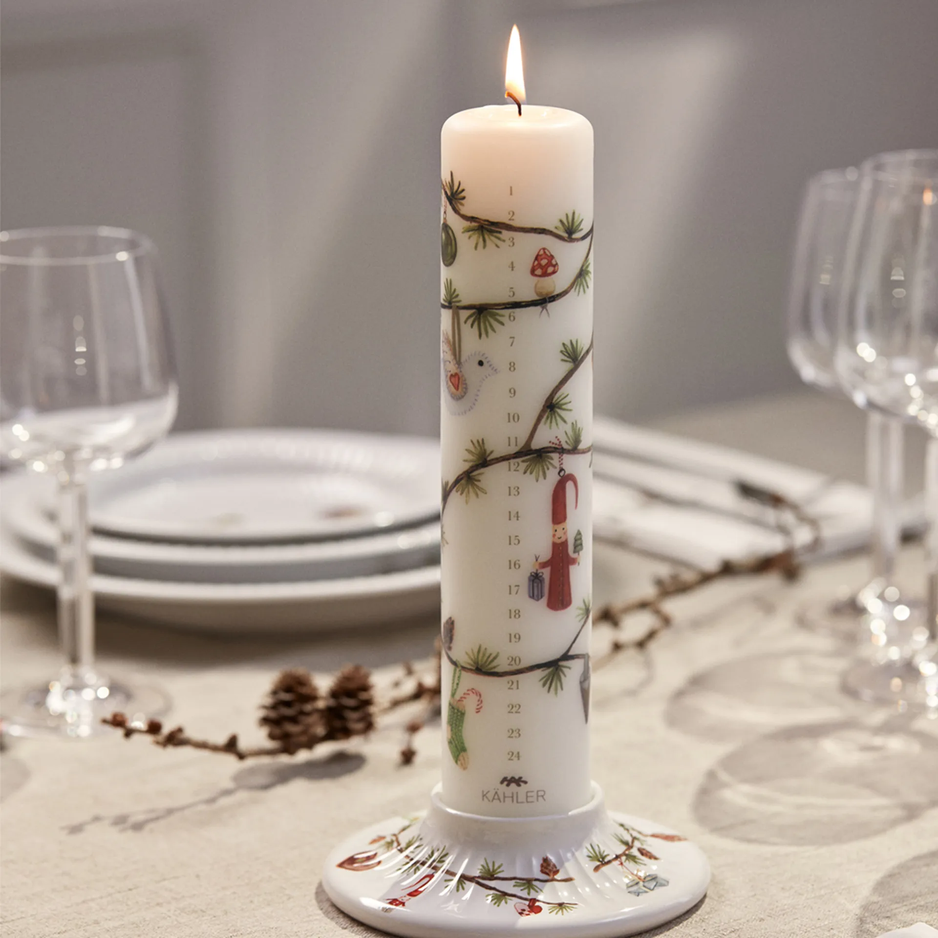 Hammershøi Christmas Advent 蜡烛 Ø5 cm, 2023 Kähler