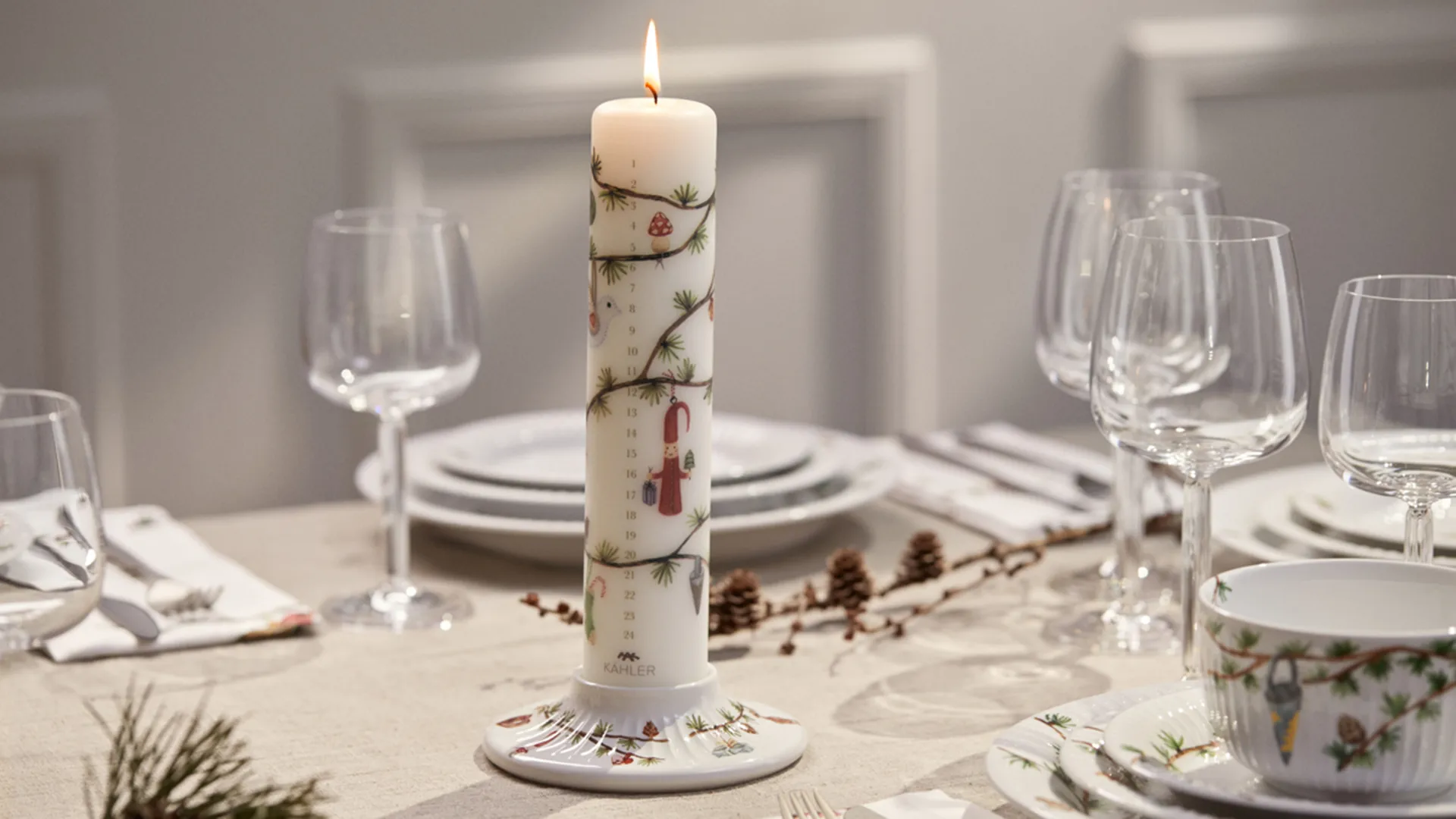 Hammershøi Christmas Advent 蜡烛 Ø5 cm, 2023 Kähler