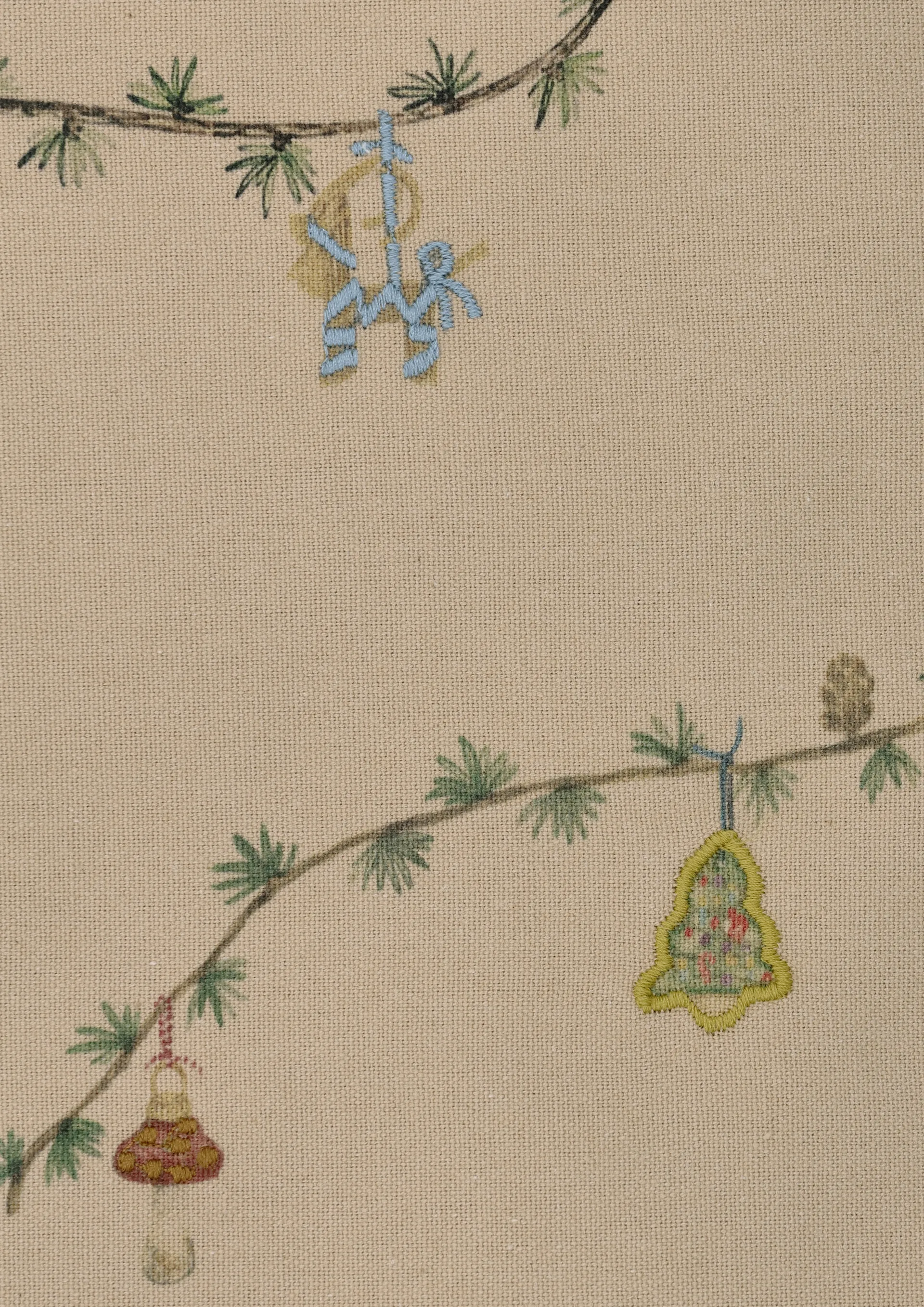 Hammershøi Christmas 桌布 beige, 150x370 cm Kähler