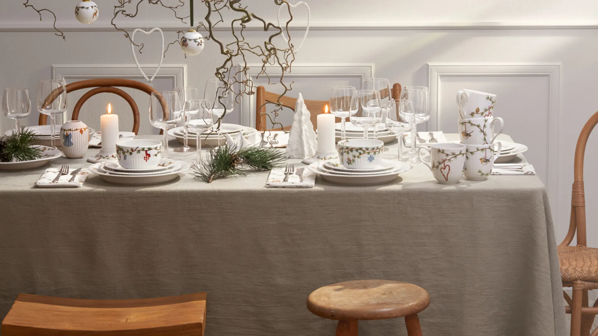 Hammershøi Christmas block 烛台 Ø13 cm, White Kähler