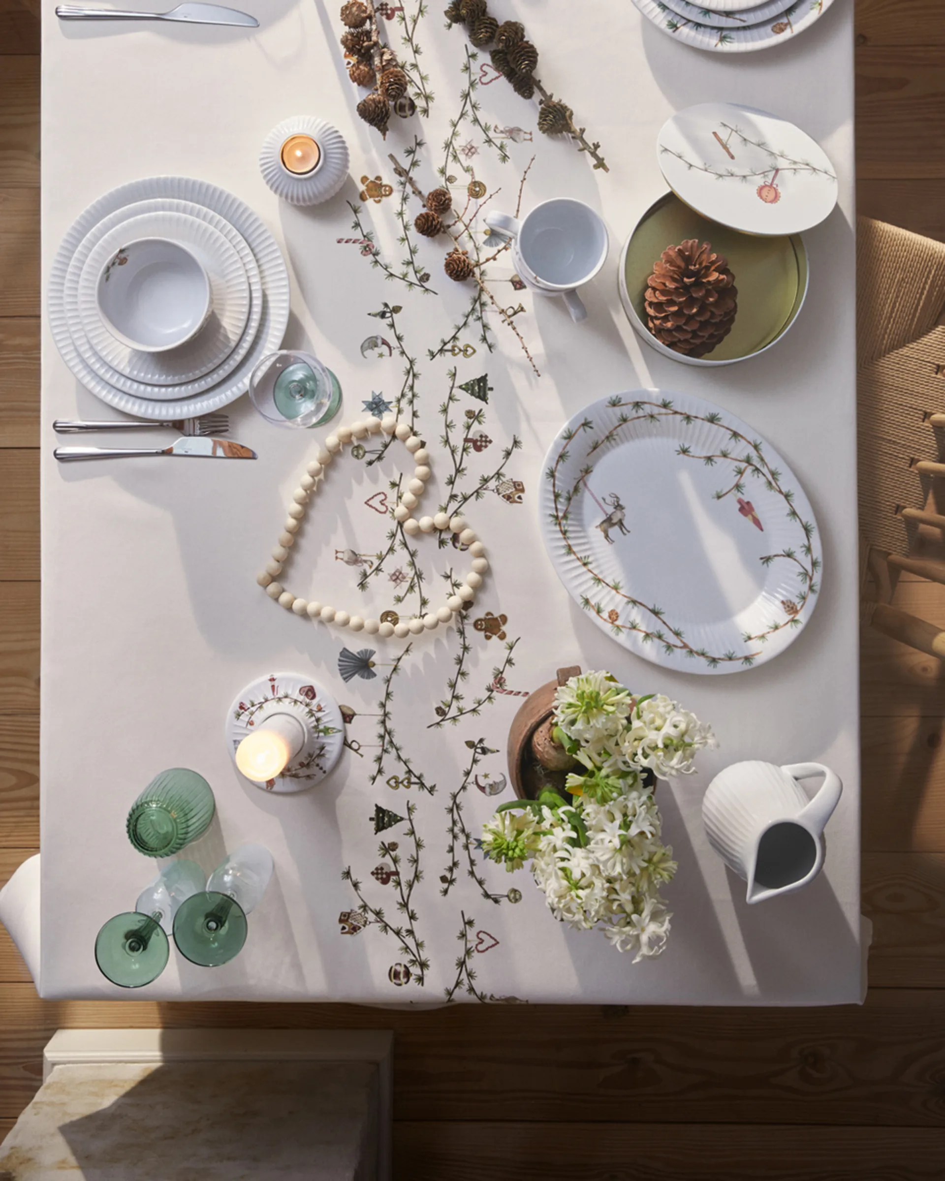 Hammershøi Christmas block 烛台 Ø13 cm, White Kähler