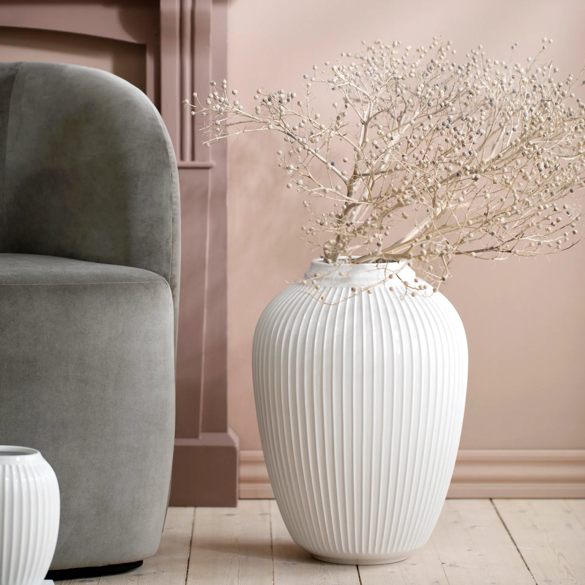 Hammershøi floor 花瓶 50 cm, 白色 Kähler