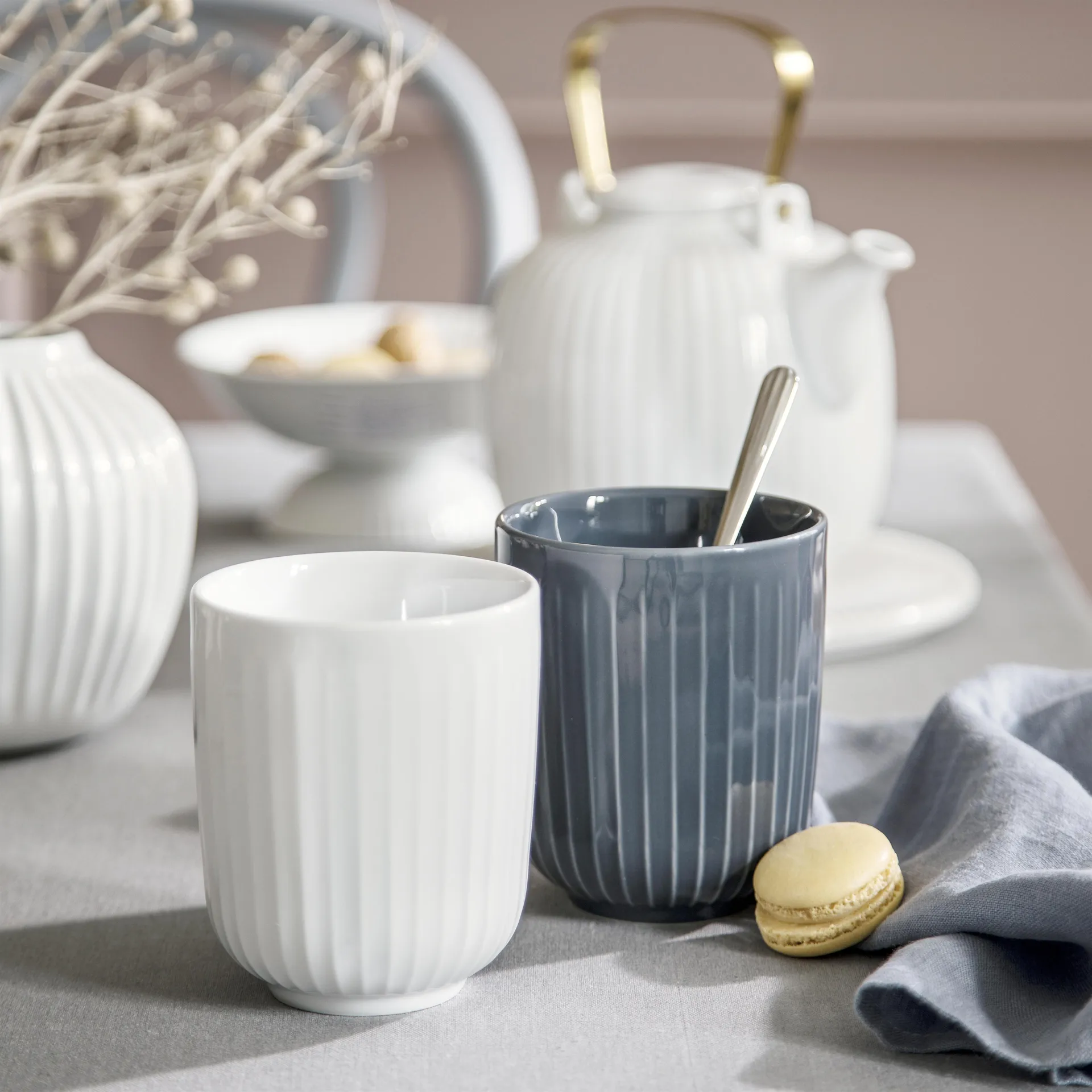 Hammershøi 热水瓶mug, 白色 Kähler