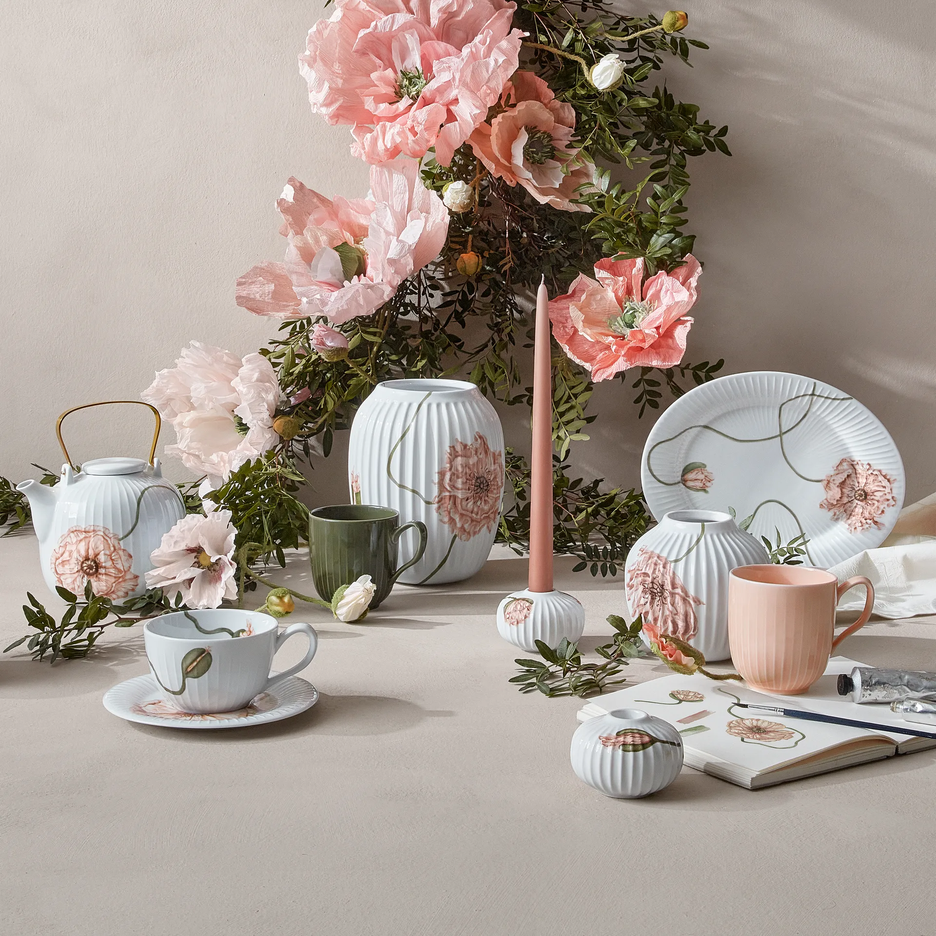 Hammershøi Poppy 烛台 Ø7.5 cm, 白色 Kähler