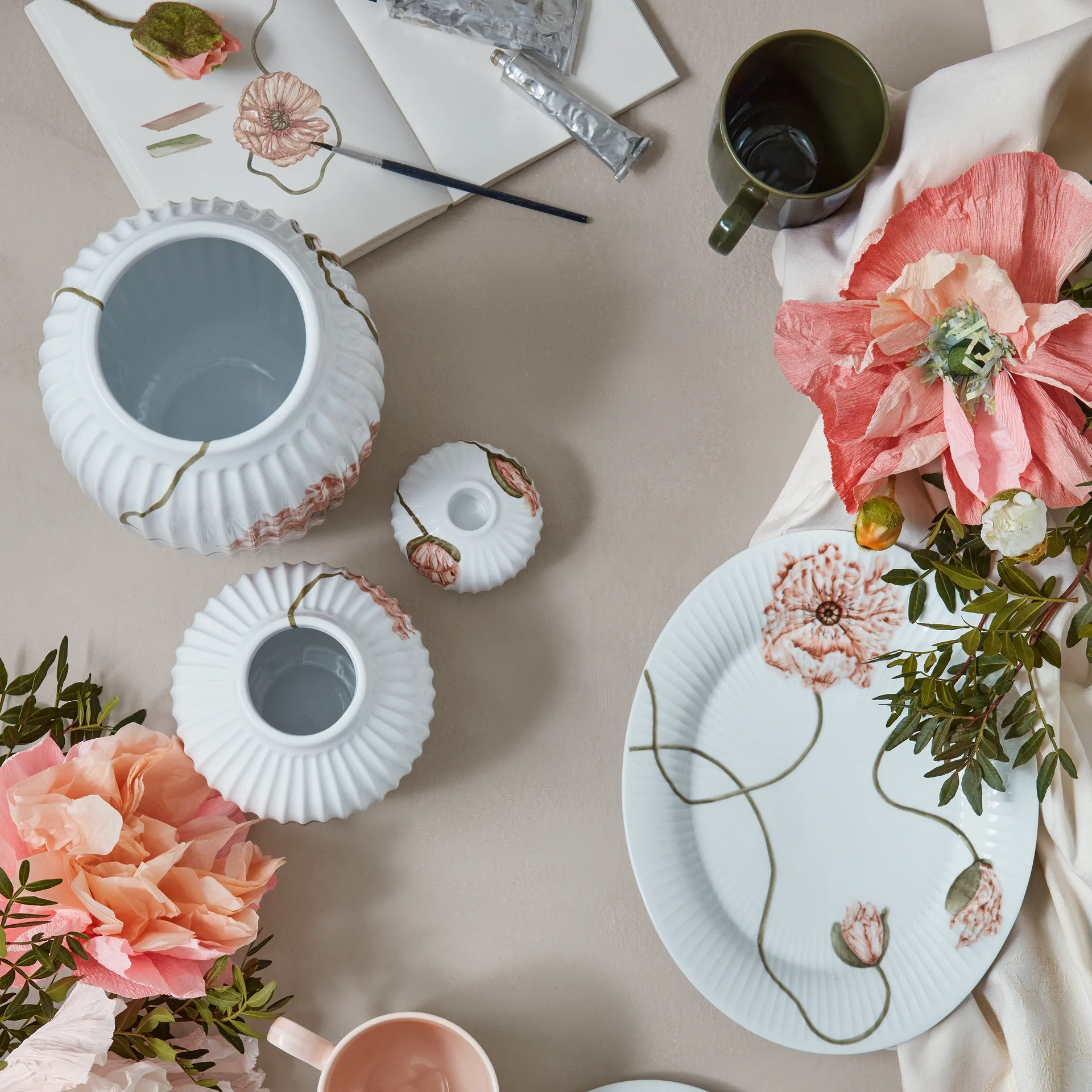 Hammershøi Poppy 烛台 Ø7.5 cm, 白色 Kähler