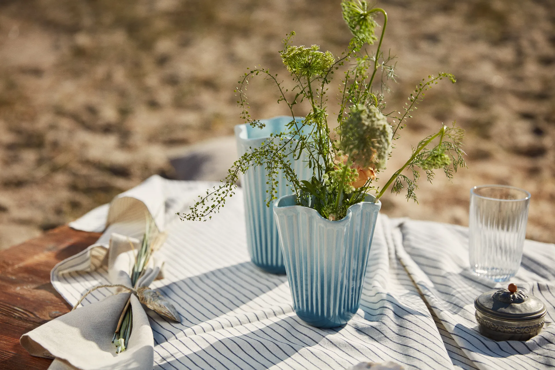 Hammershøi 花瓶 unfold, 蓝色, 16.5 cm Kähler