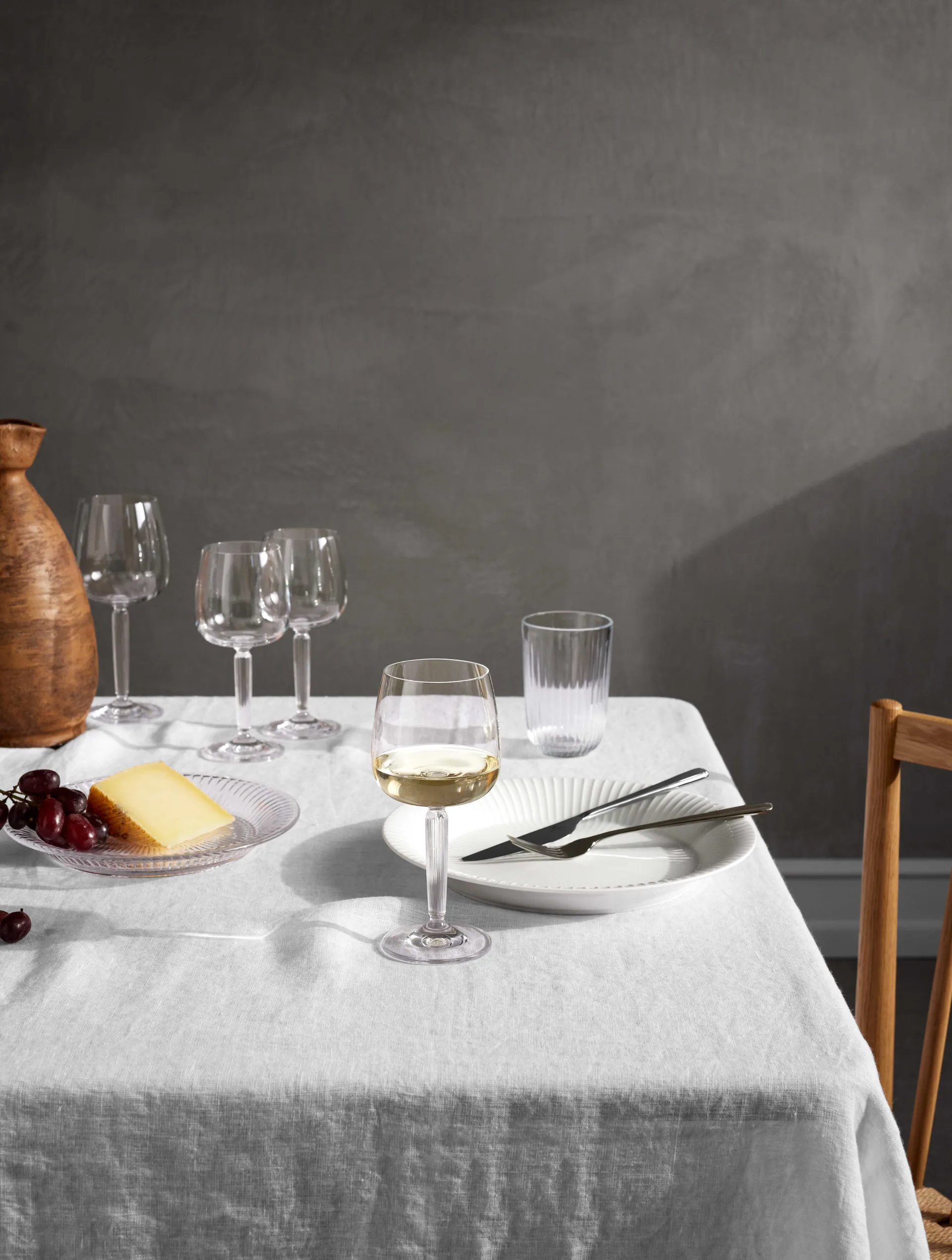 Hammershøi white 红酒杯 35 cl 两件套装, Clear Kähler