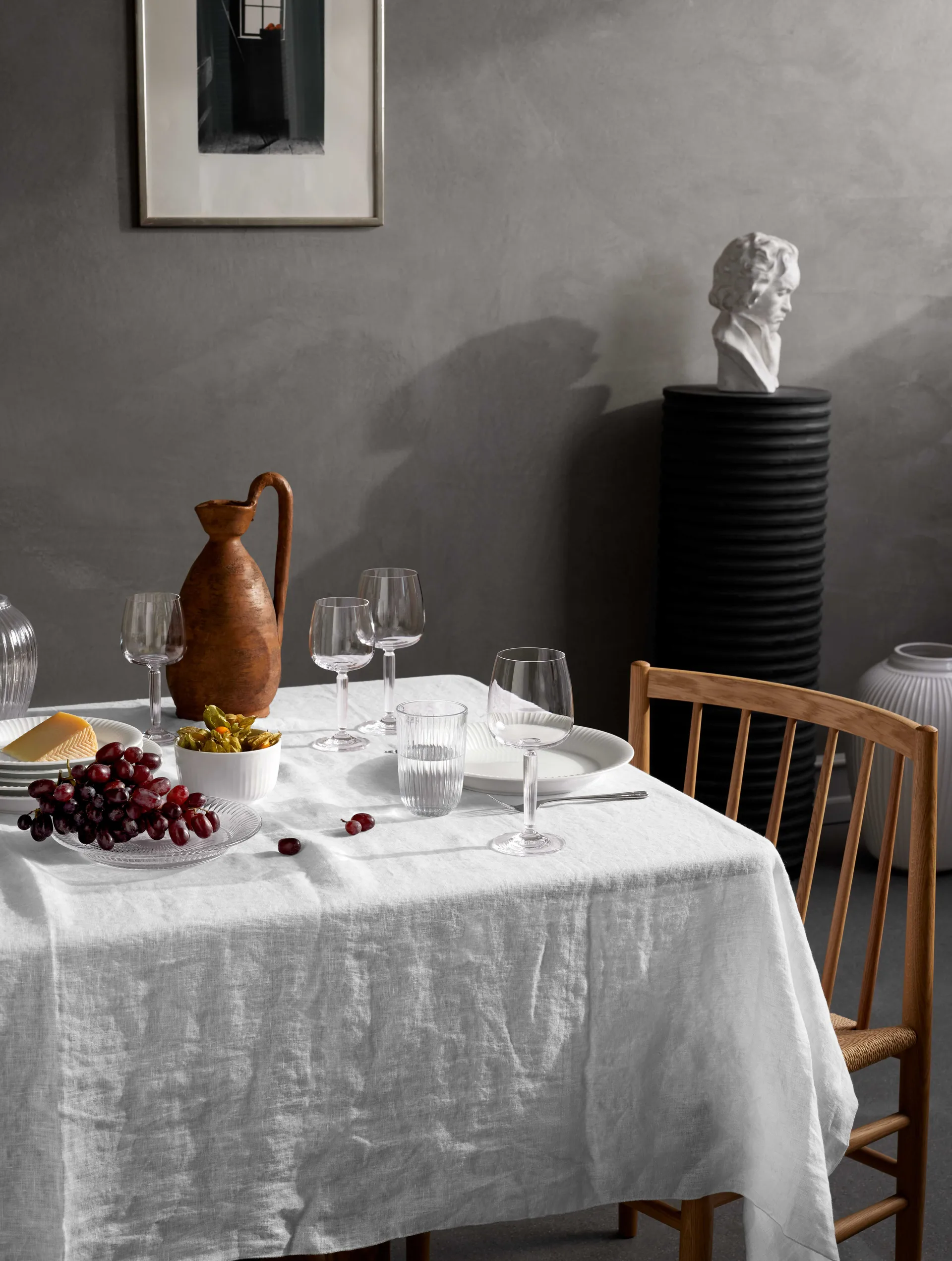 Hammershøi white 红酒杯 35 cl 两件套装, Clear Kähler