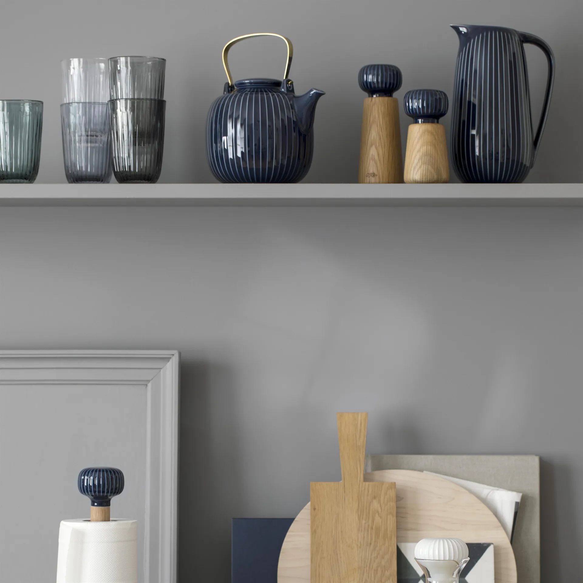 Hammershøi 调料研磨瓶 小, 靛蓝色 Kähler