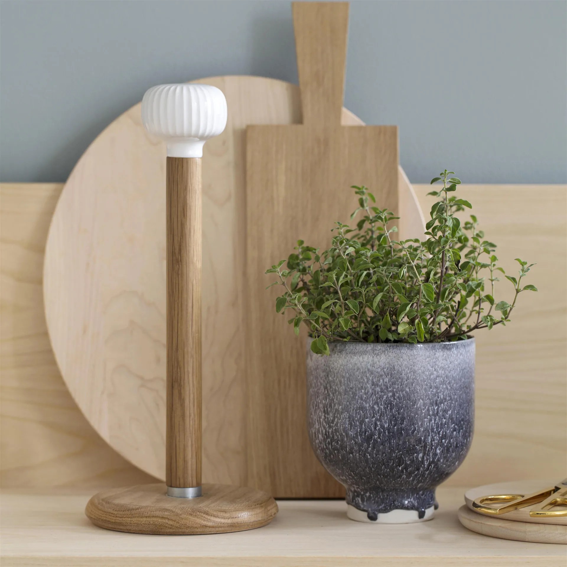 Hammershøi 厨房纸卷架, 白色 Kähler