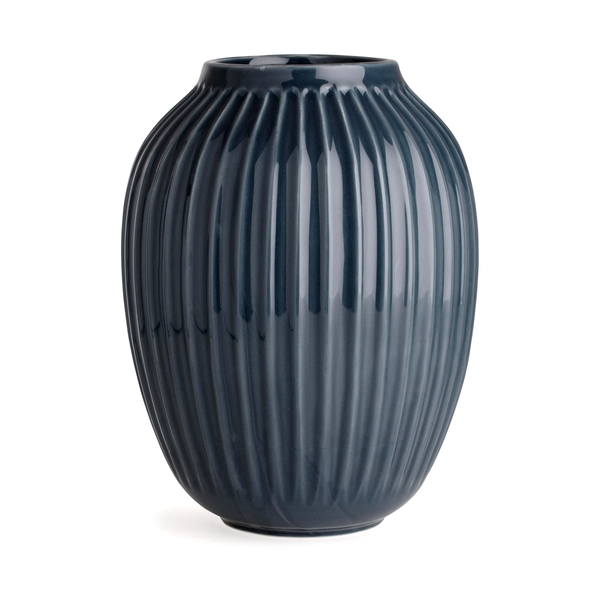Kähler品牌Hammershøi系列大号陶瓷花瓶, anthracite 灰色 Kähler