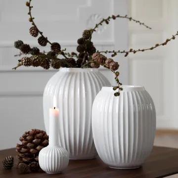 Kähler品牌Hammershøi系列大号陶瓷花瓶 - 白色 - Kähler