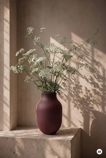 Studio Omaggio 花瓶 - 波尔多红，31cm - Kähler