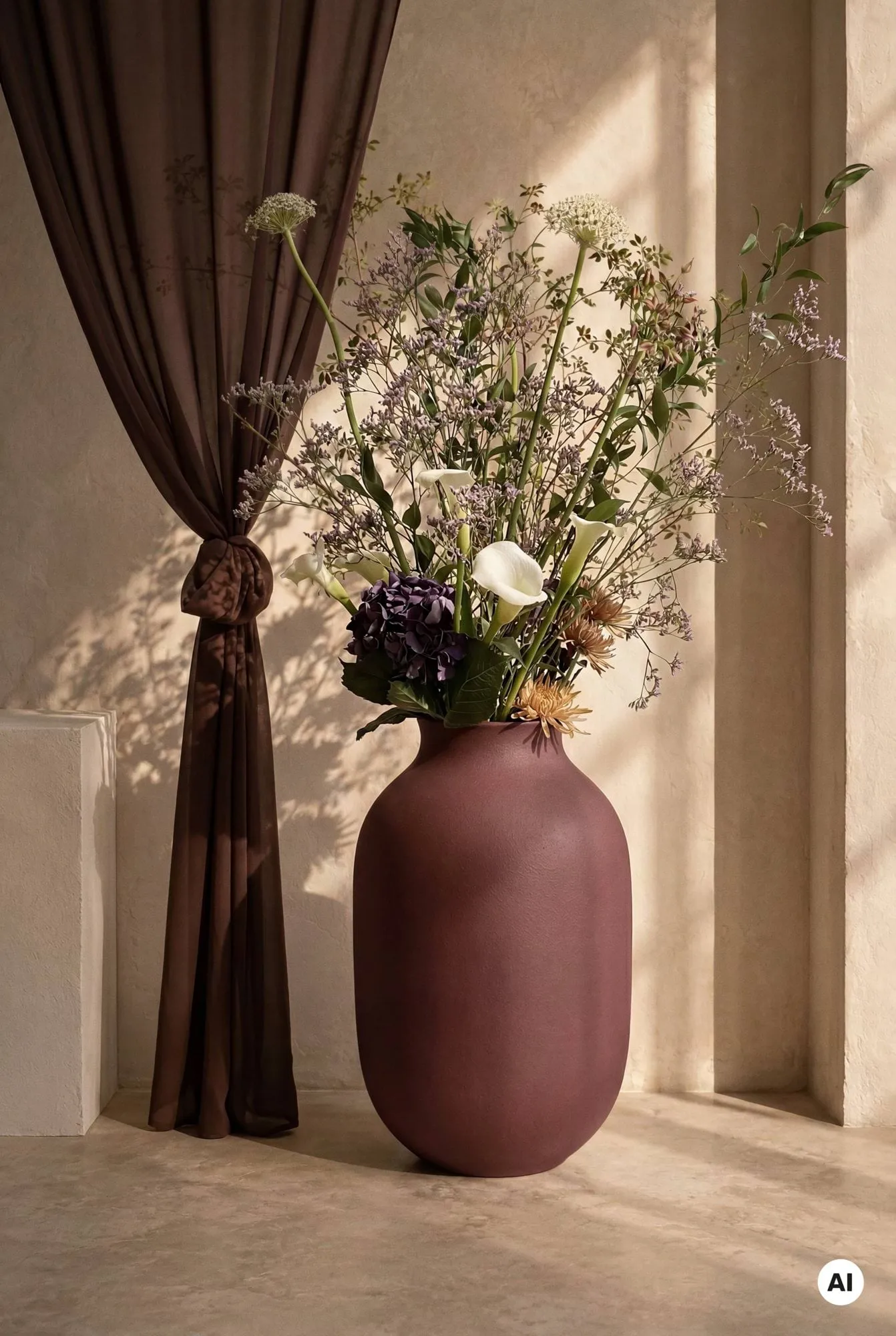 Studio Omaggio 花瓶, 波尔多红色，50cm Kähler