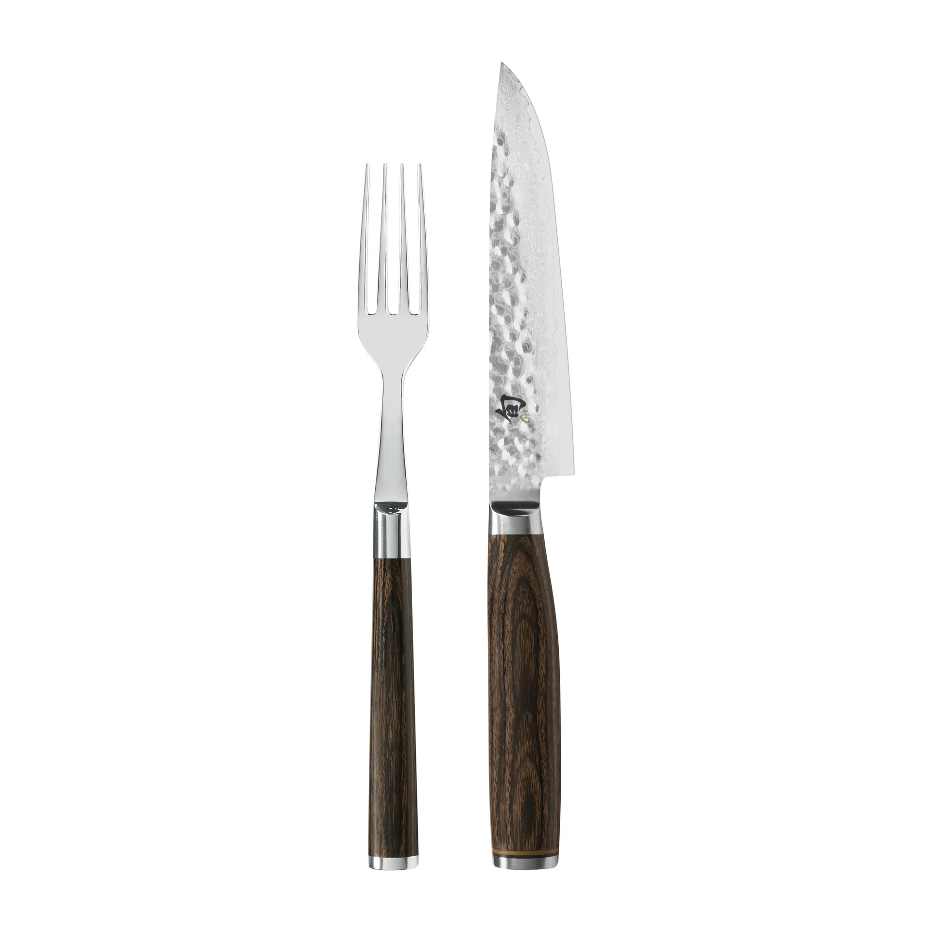 Kai Shun Premier 刀叉套装, 铬色_棕色 KAI