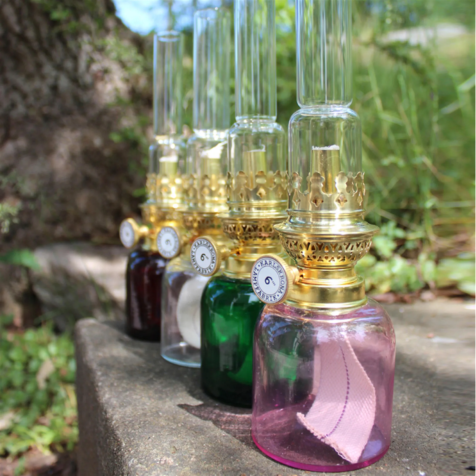 Koholmen paraffin 灯, 粉色-ash Karlskrona Lampfabrik