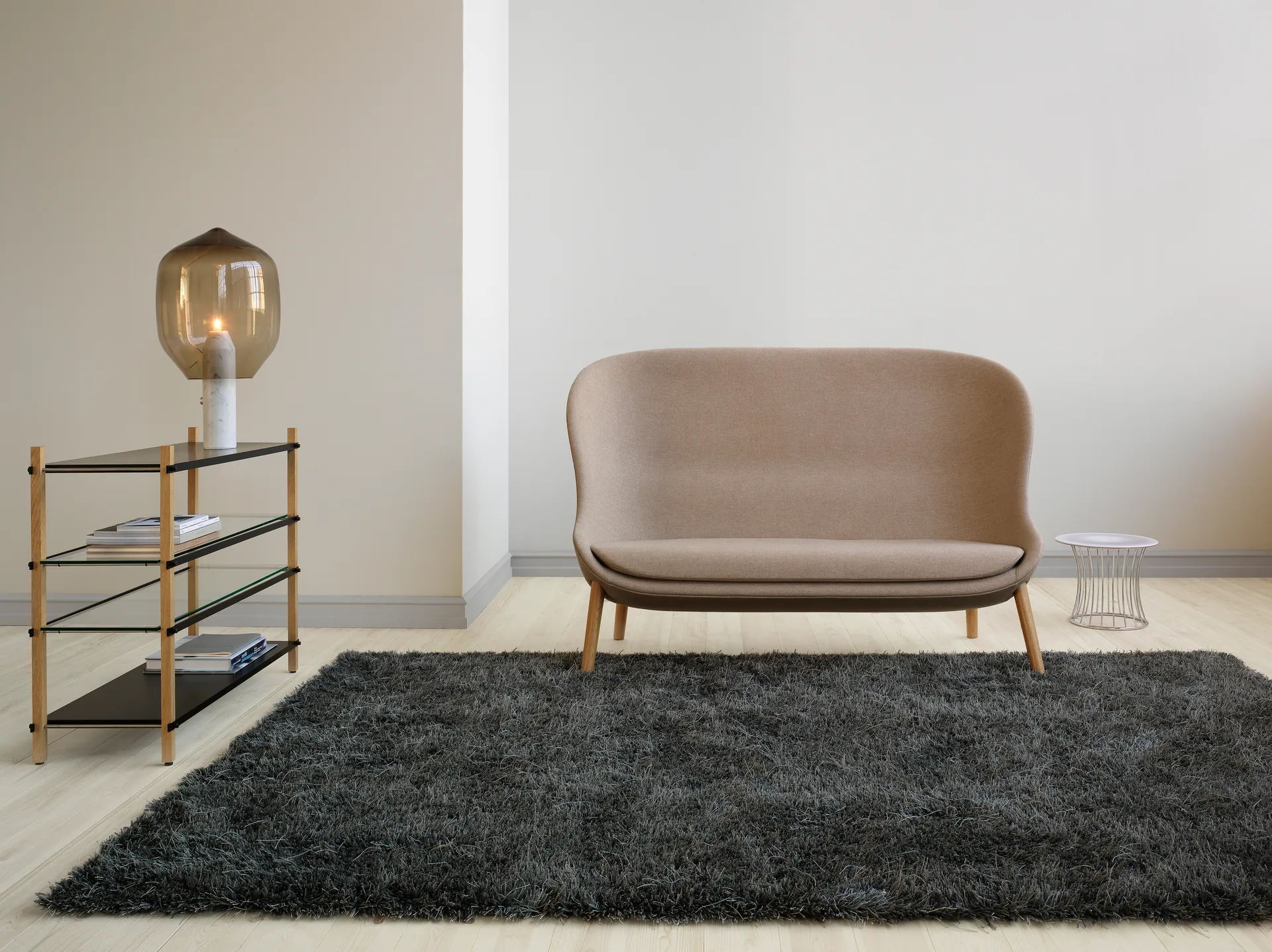 Moss 地毯 170x240 cm, Nickel 灰色 Kasthall