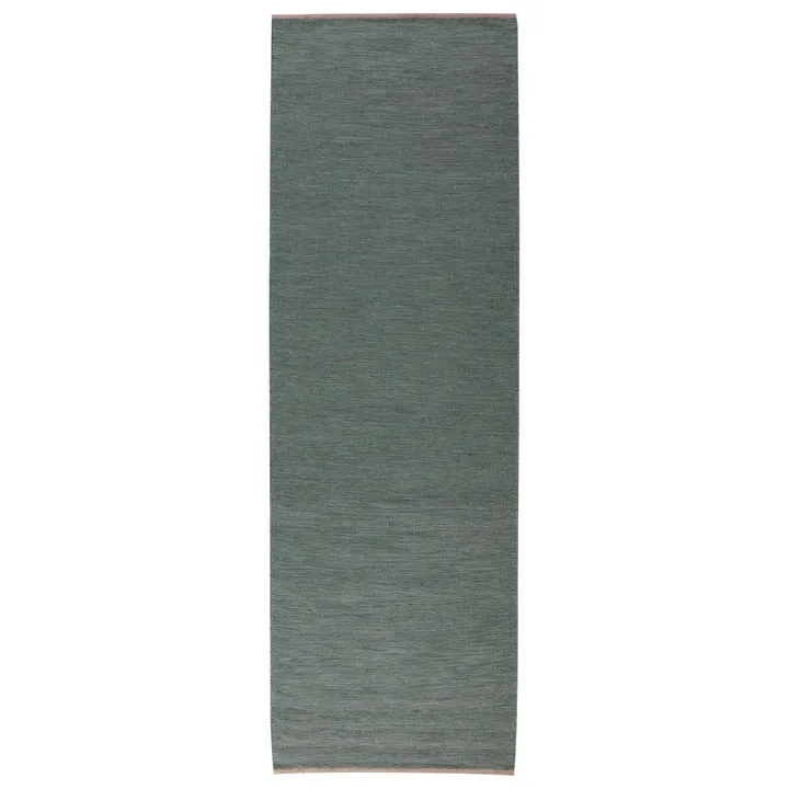 Allium 走廊地毯80x250cm - 哑光绿色 - Kateha