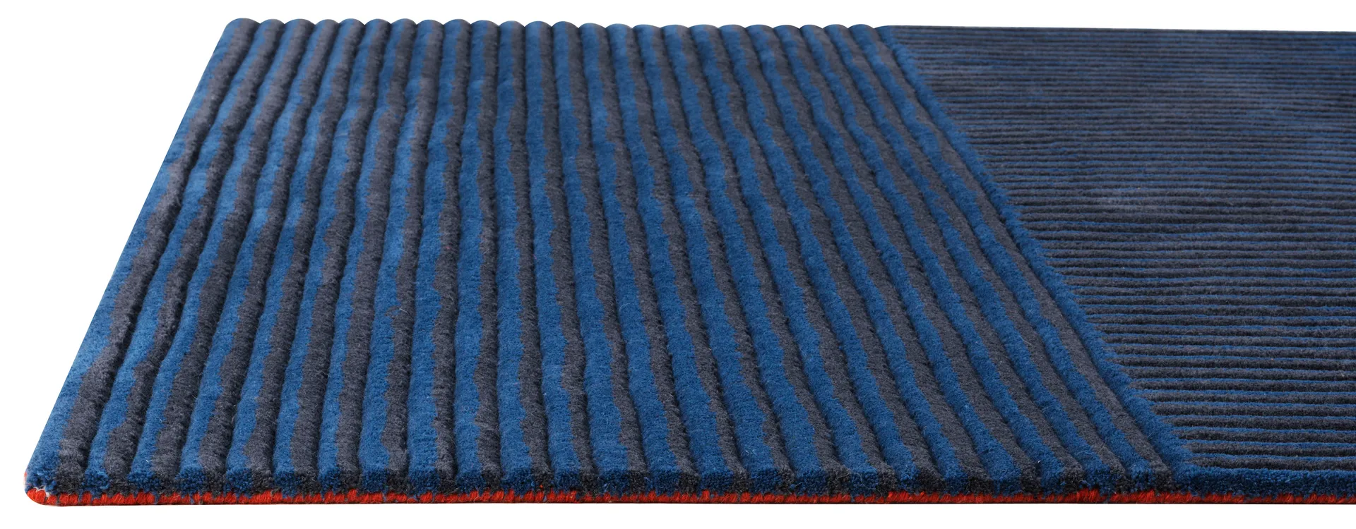 Dunes Straight 波浪纹理北欧风格地毯, 蓝色_170x240cm Kateha