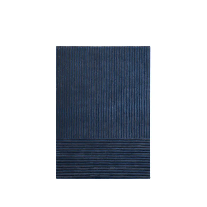 Dunes Straight 波浪纹理北欧风格地毯 - 蓝色_170x240cm - Kateha