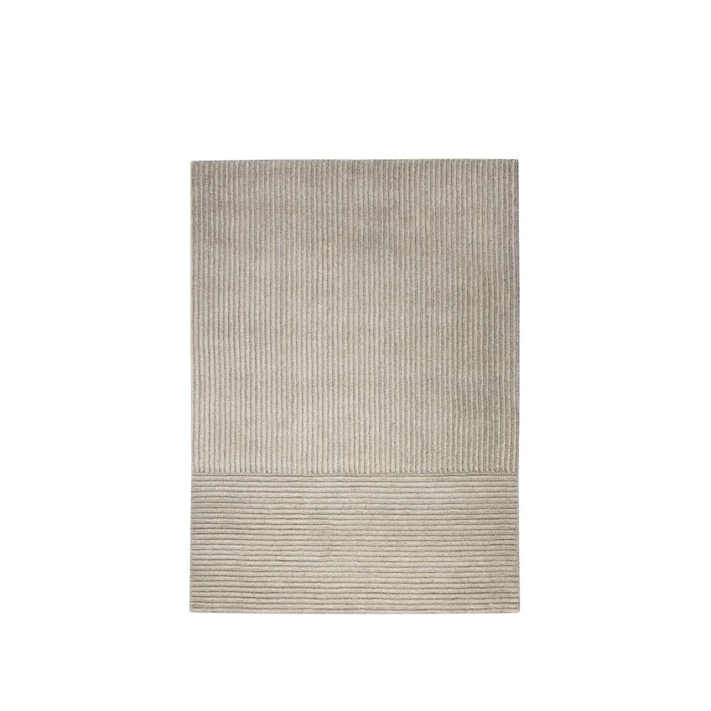 Dunes Straight 波浪纹理北欧风格地毯, 浅灰色_170x240cm Kateha