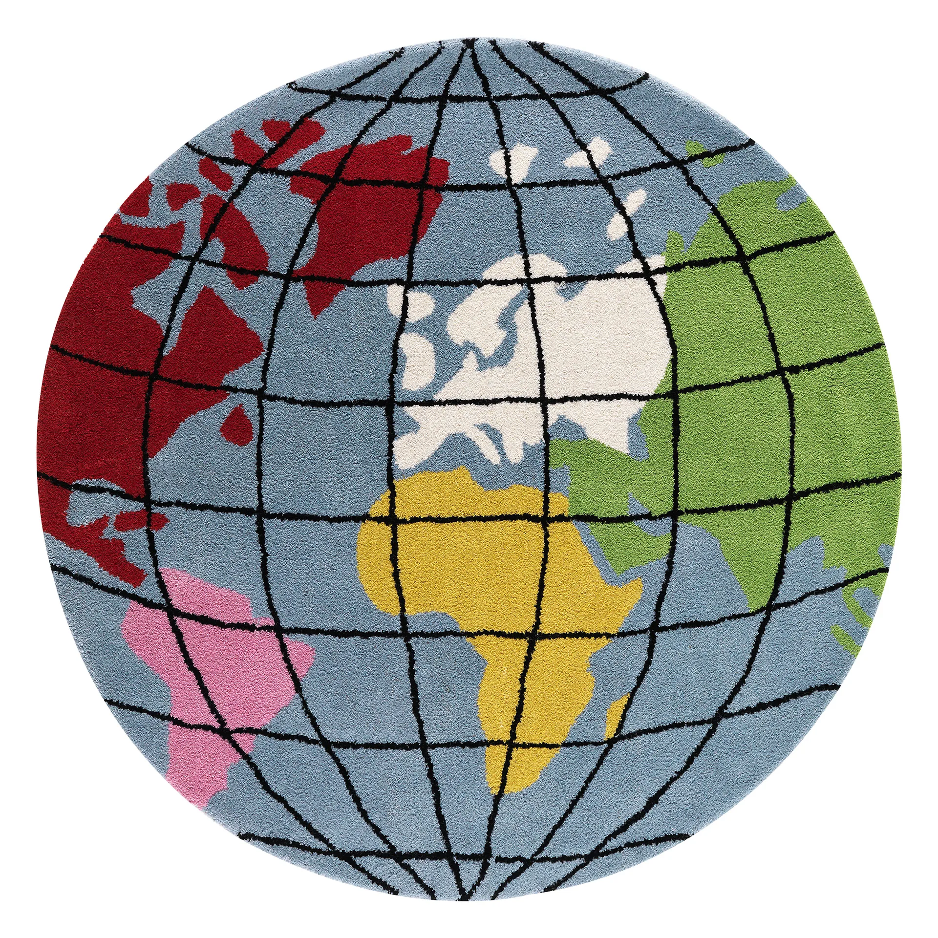 Earth 地毯  Ø130 cm, 蓝色 Kateha