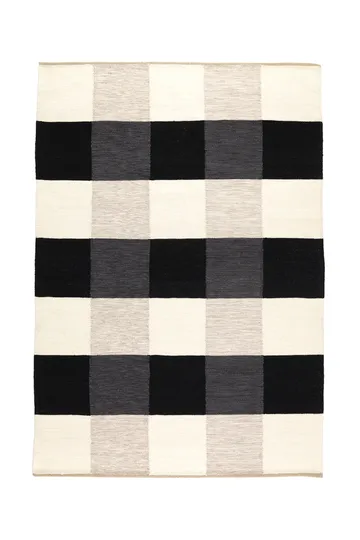 Night 和 Day handwoven 地毯 170x240 cm - 黑色 & 白色 - Kateha