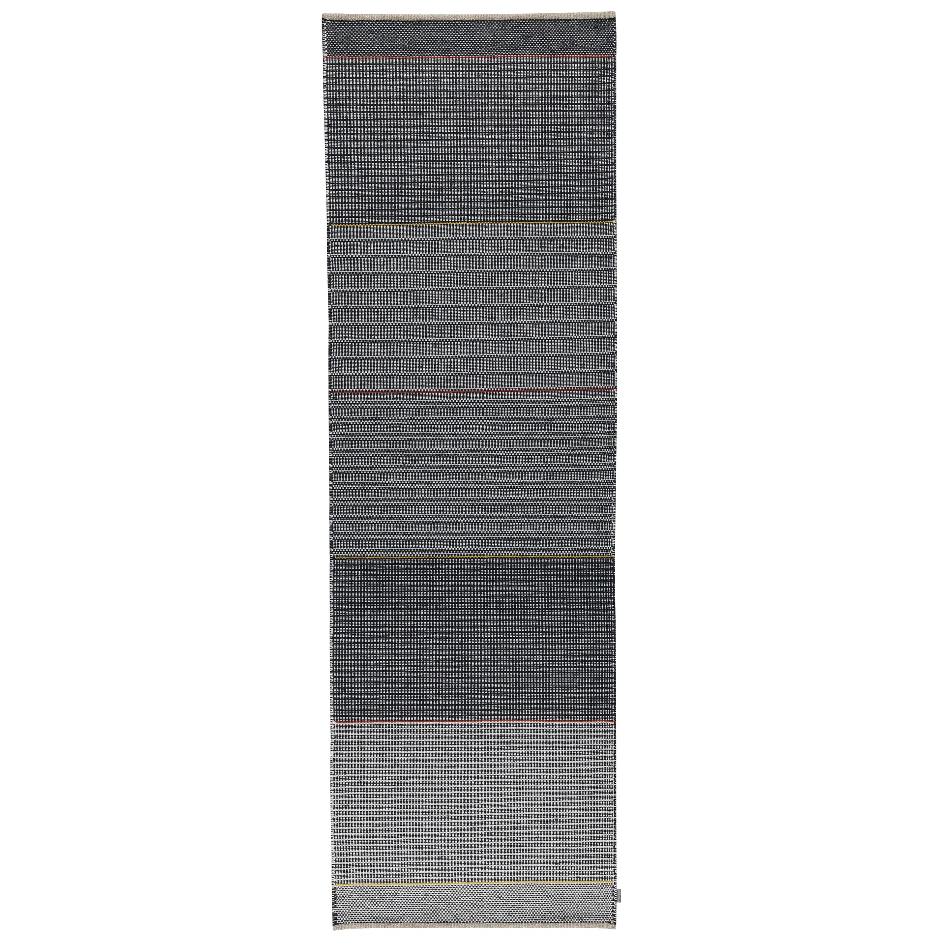 Tribulus One 羊毛地毯80x250cm, 黑色_白色_红色_黄色 Kateha
