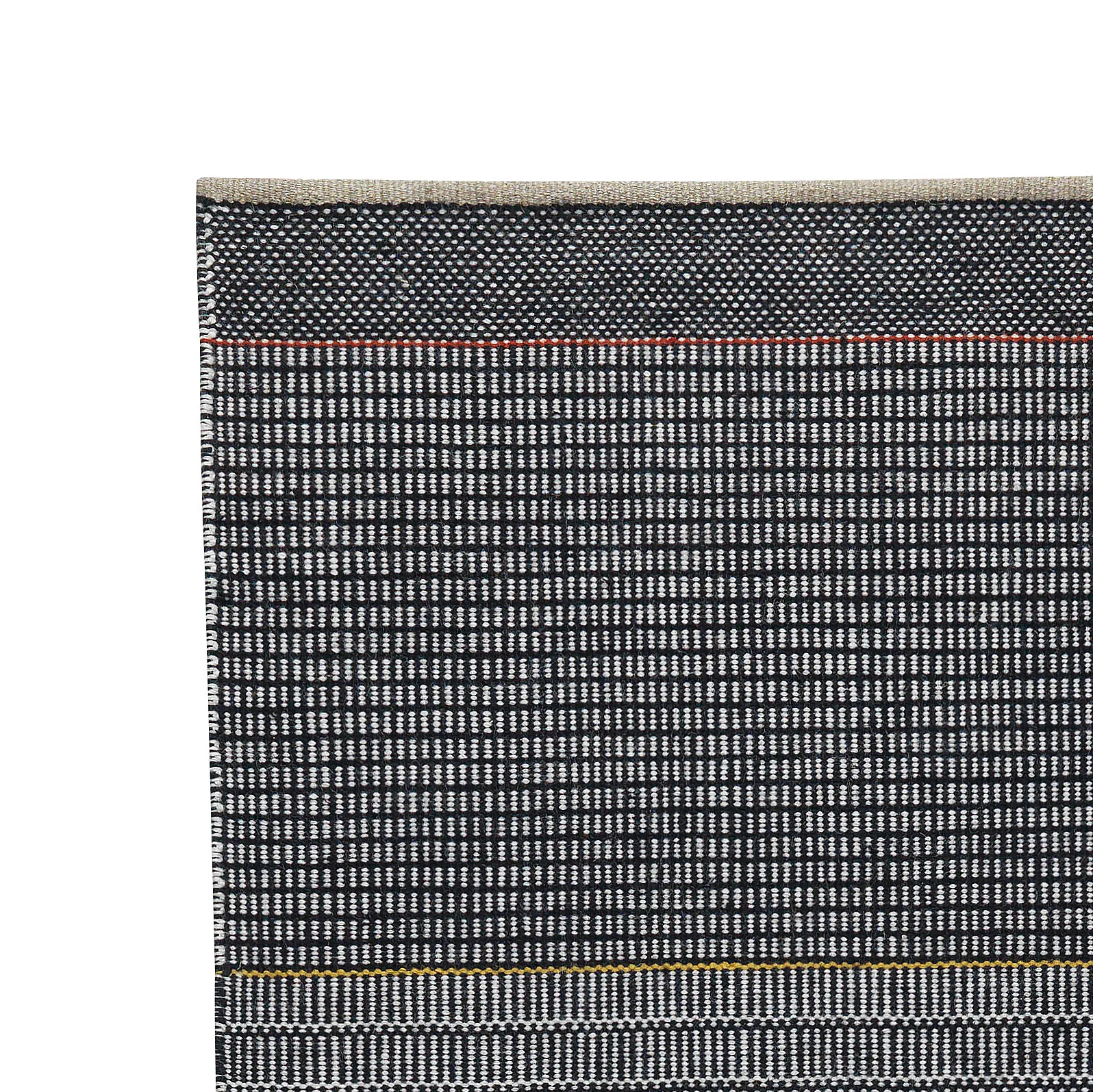 Tribulus One 羊毛地毯80x250cm, 黑色_白色_红色_黄色 Kateha