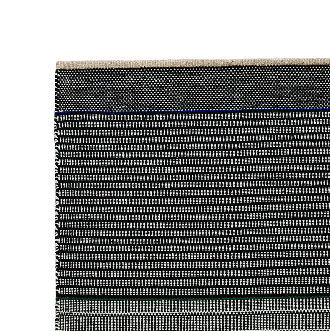 Tribulus One 羊毛地毯80x250cm, 黑色_白色_蓝色_绿色 Kateha