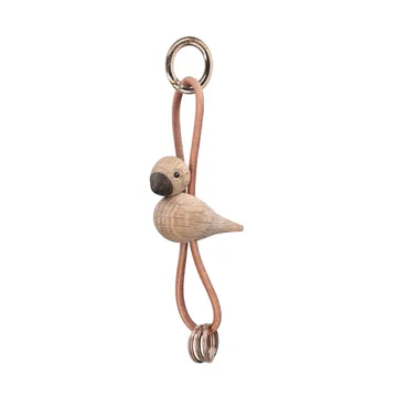 Kaj Bojesen bird keyring - 自然木色, 原色/自然色 皮革 - Kay Bojesen Denmark