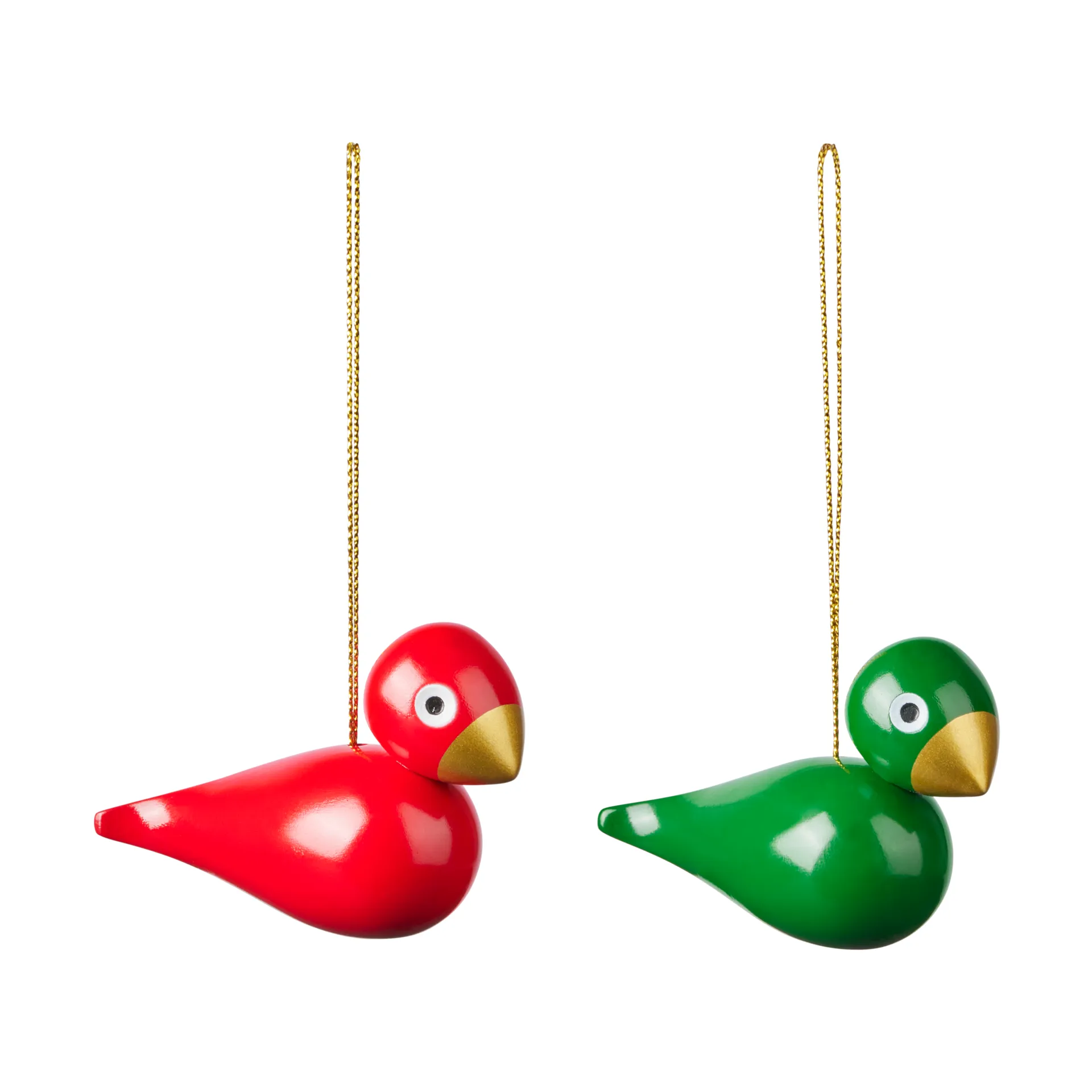 Kay Bojesen Christmas birds 装饰品 2件, 红色-绿色 Kay Bojesen Denmark