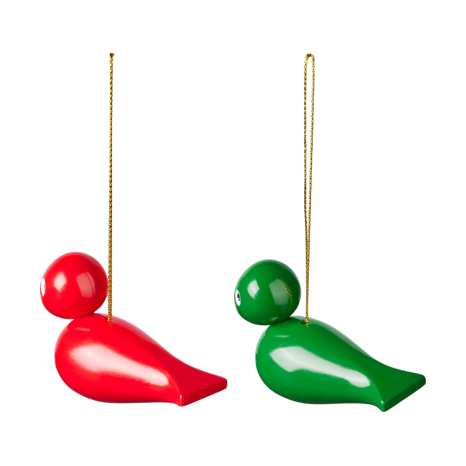 Kay Bojesen Christmas birds 装饰品 2件, 红色-绿色 Kay Bojesen Denmark