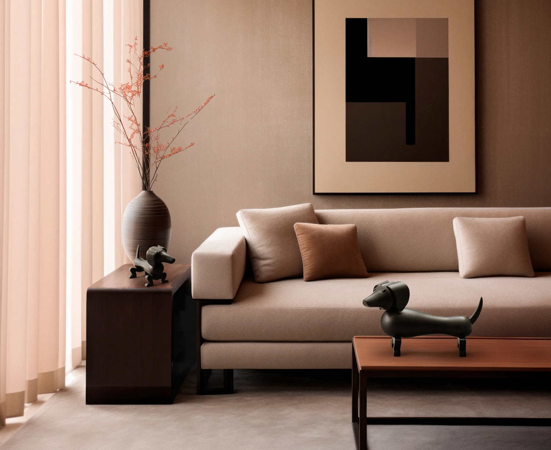 Kay Bojesen dog 18,5 cm, Dark stained 自然木色 Kay Bojesen Denmark