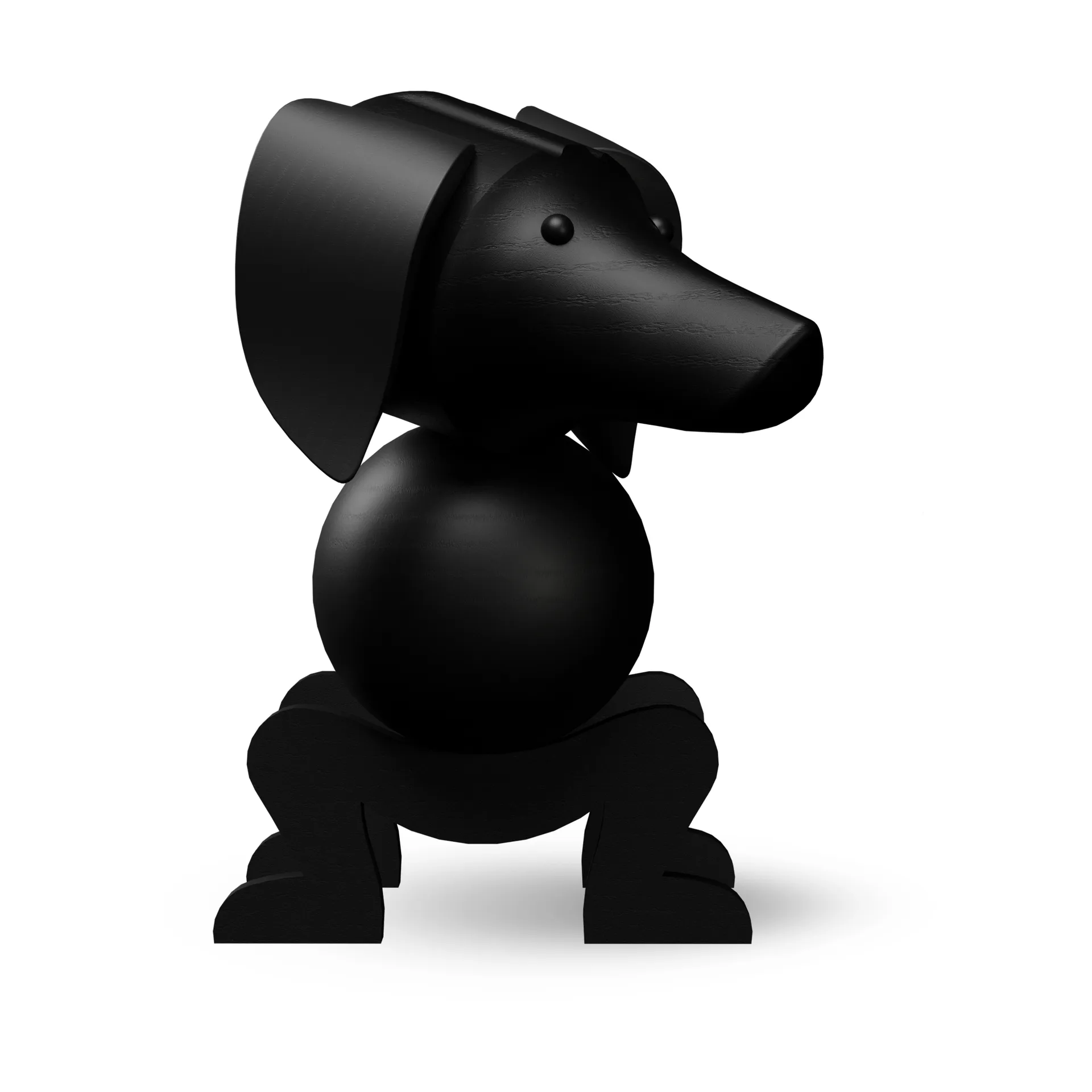 Kay Bojesen dog 28.5 cm, Dark stained 自然木色 Kay Bojesen Denmark