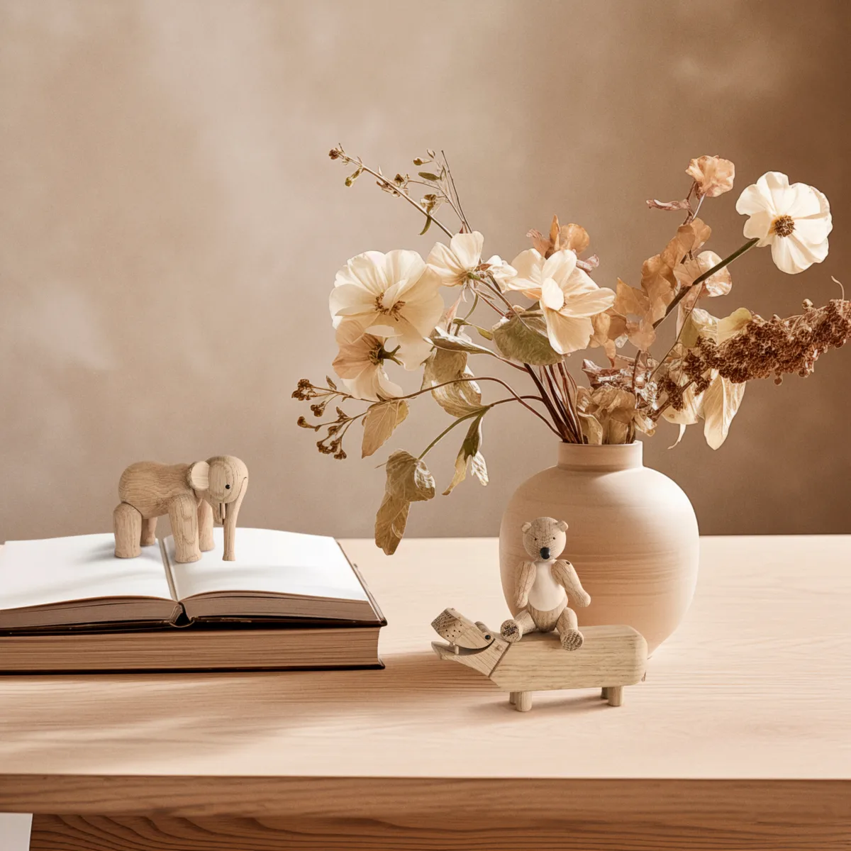 Kay Bojesen Liliput 3件, Untreated 自然木色, untreated maple Kay Bojesen Denmark