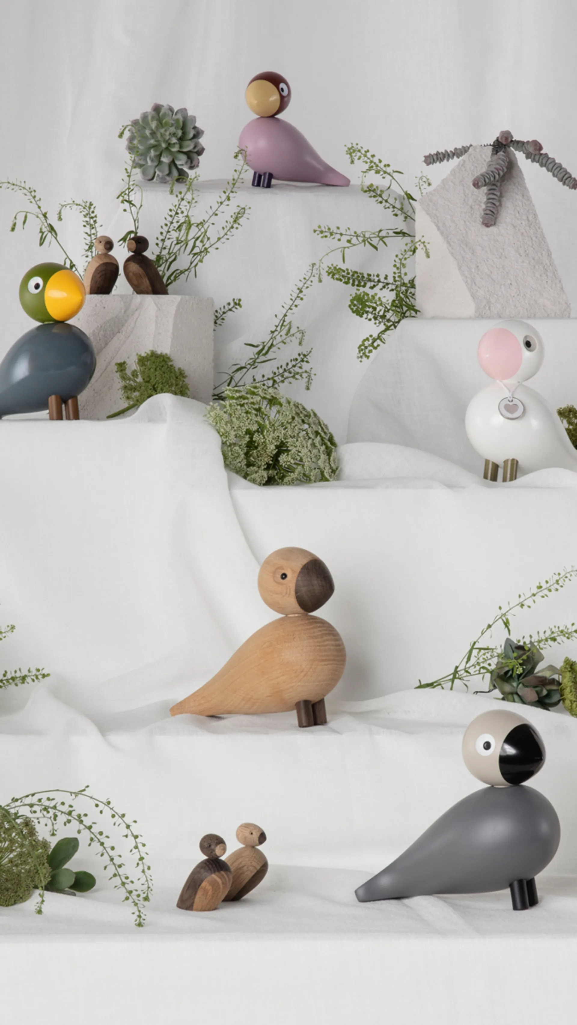 Kay Bojesen 鸣鸟 Love, 白色_粉色 Kay Bojesen Denmark