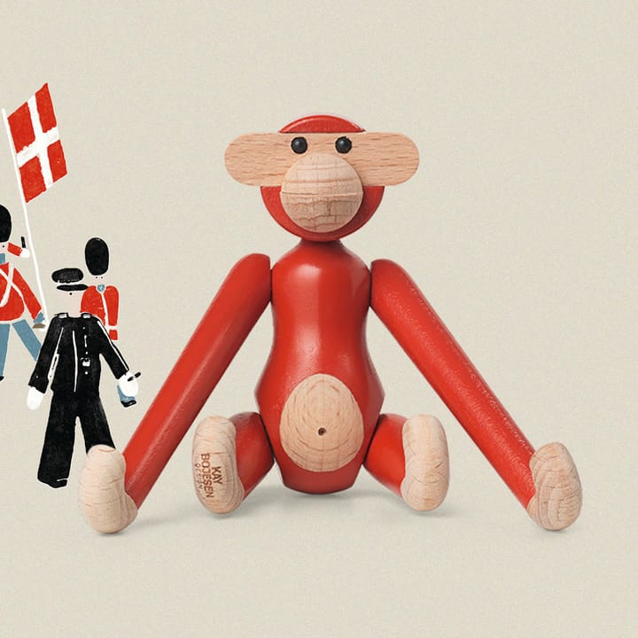 Kay Bojesen mini vintage monkey, 红色 Kay Bojesen Denmark