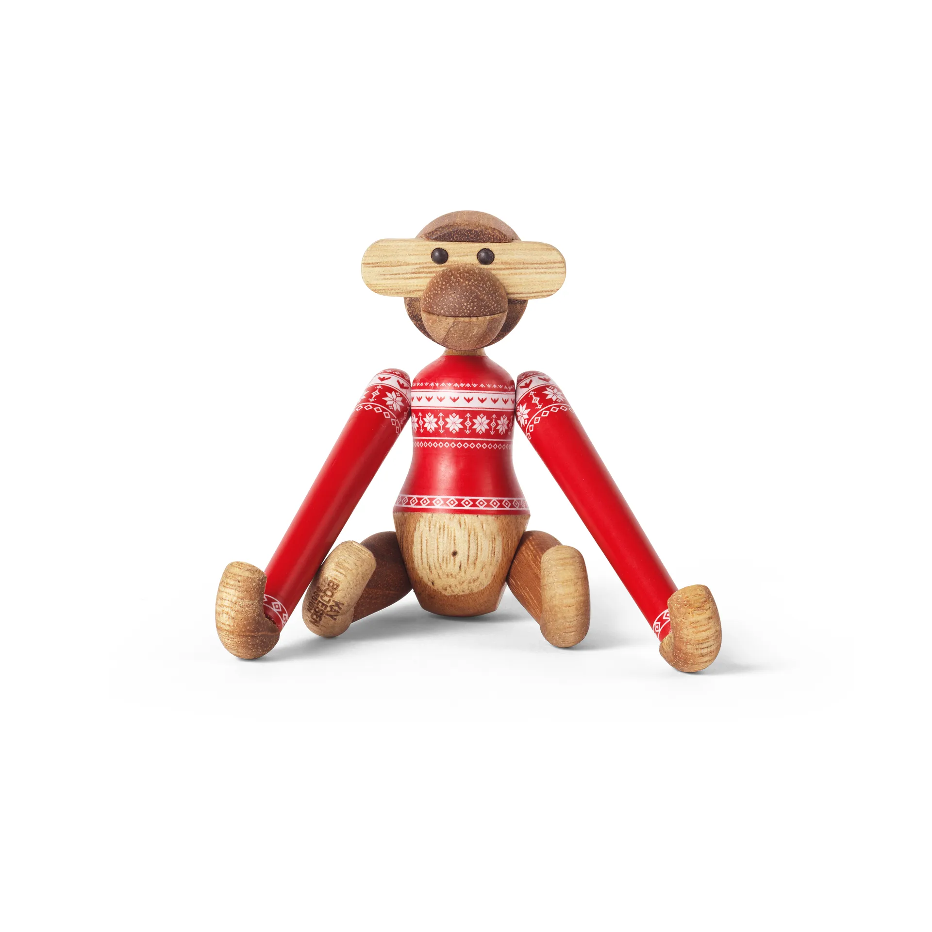 Kay Bojesen monkey mini Christmas Jumper 2024, Teak-Limba Kay Bojesen Denmark