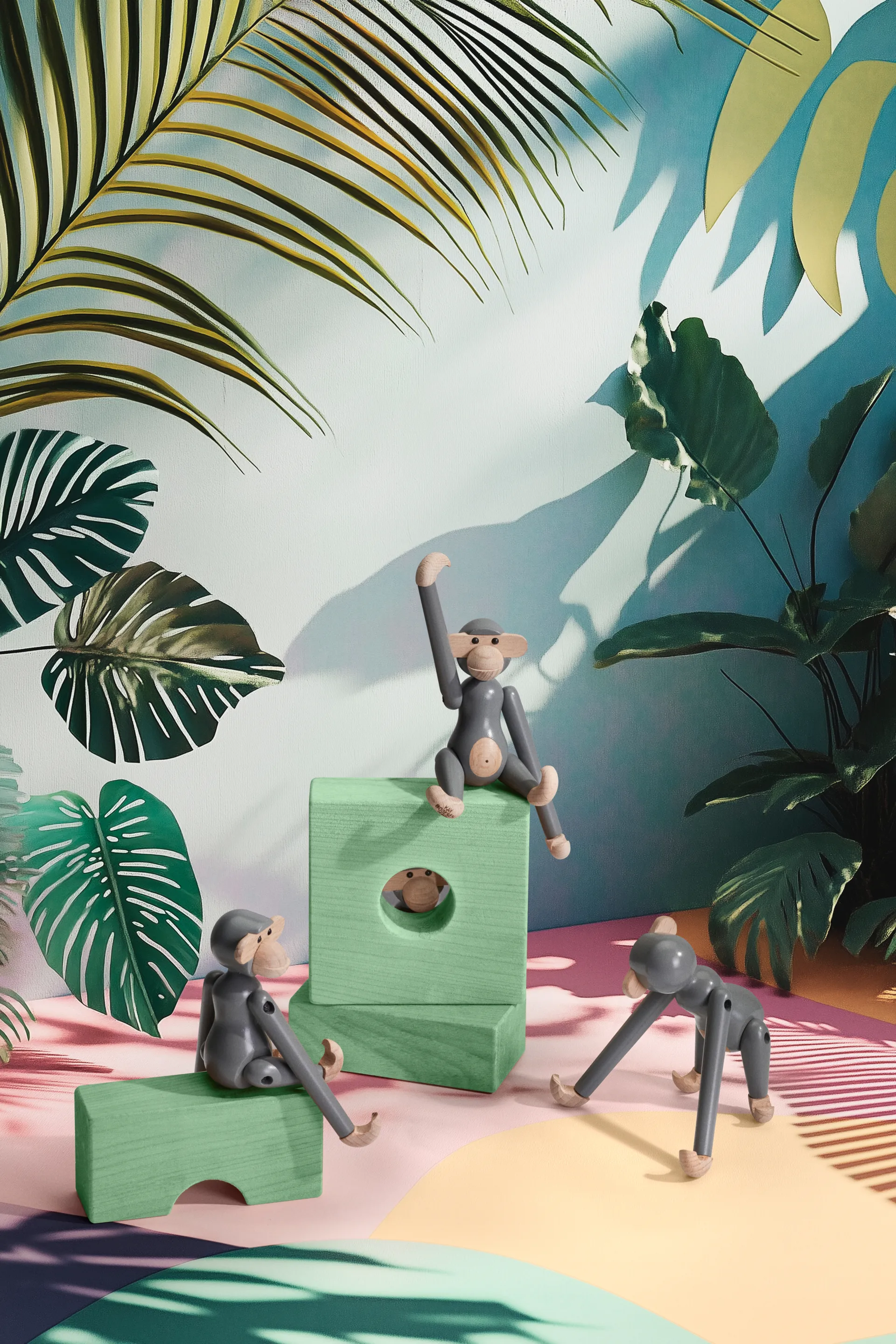 Kay Bojesen monkey mini, 灰色 Kay Bojesen Denmark