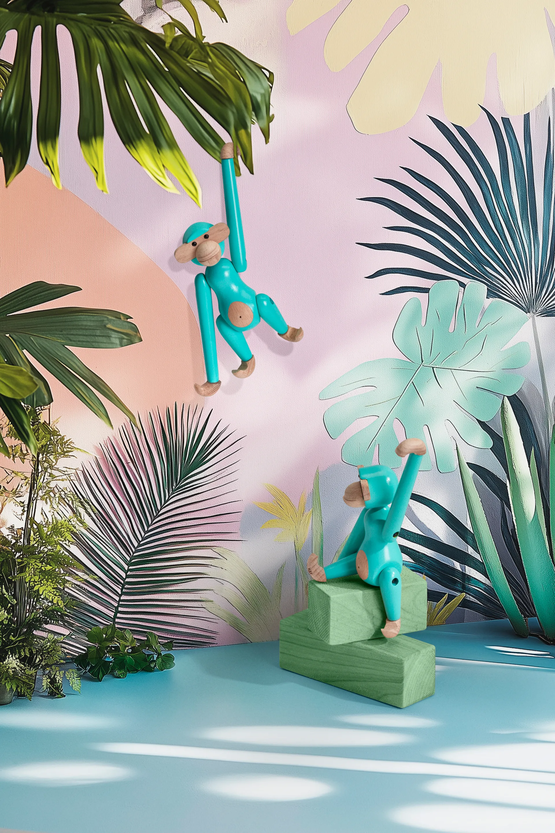 Kay Bojesen monkey mini, 松石绿 Kay Bojesen Denmark