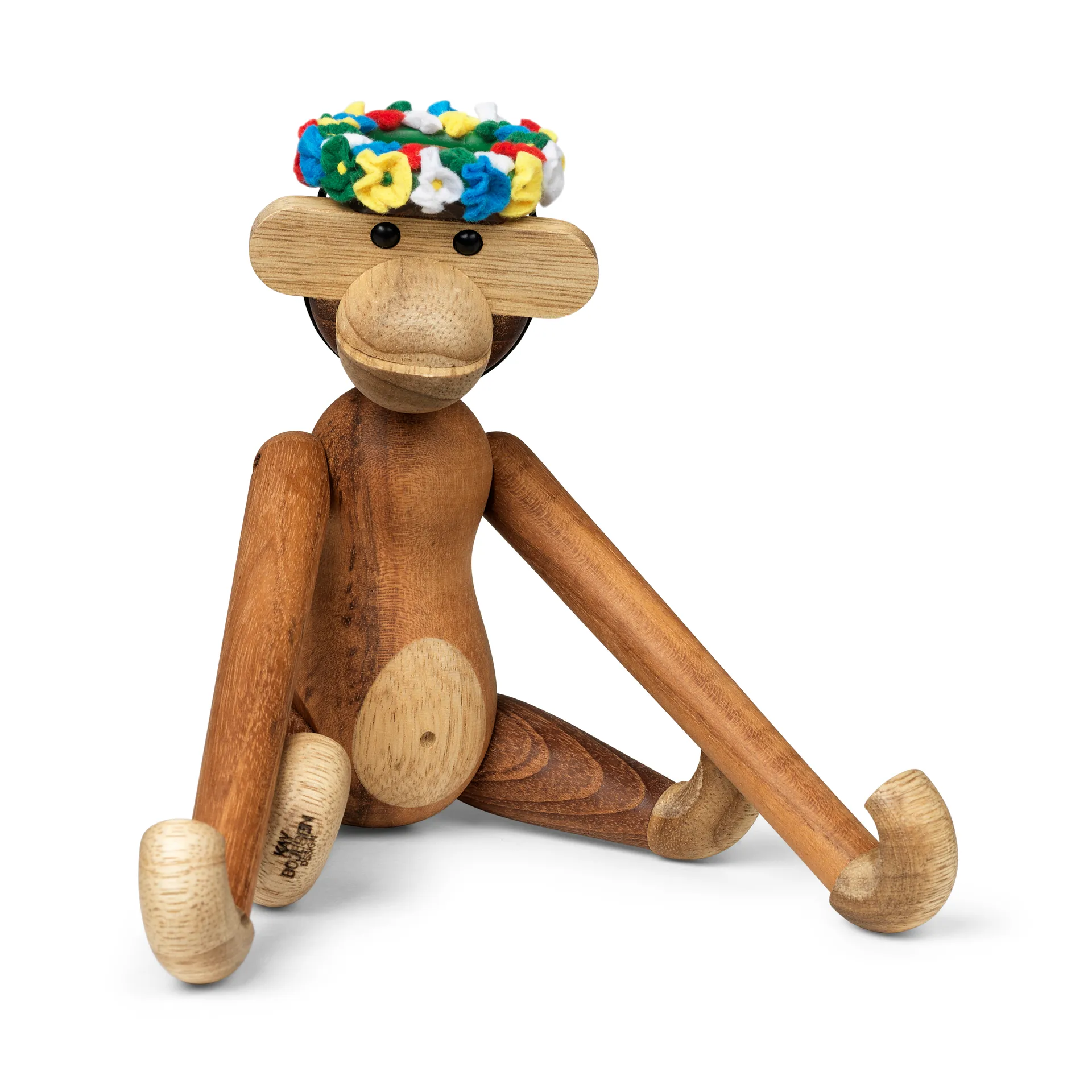 Kay Bojesen monkey small with midsummer wreath,  Kay Bojesen Denmark