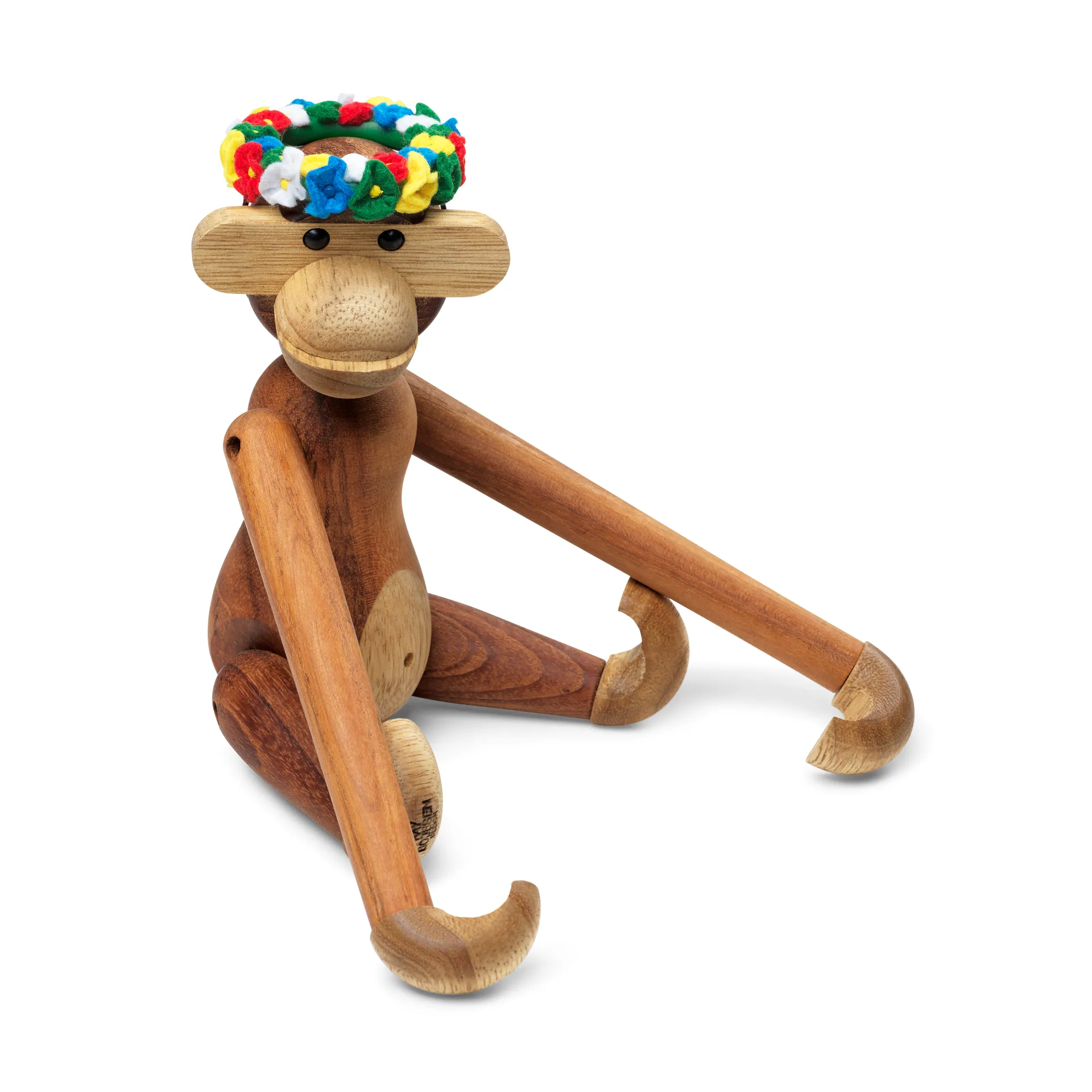 Kay Bojesen monkey small with midsummer wreath,  Kay Bojesen Denmark